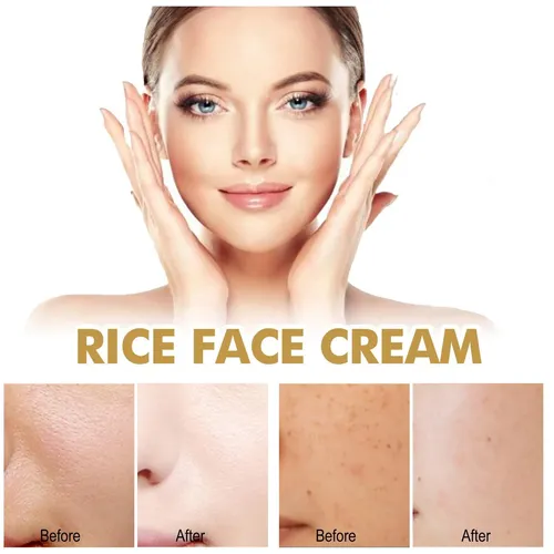 La Crema De Arroz Cuida Suavemente Las Líneas Finas De La Ca