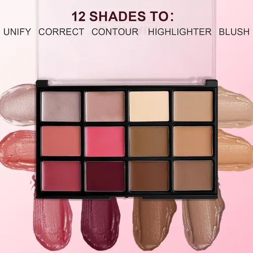 Paleta Multifuncional O’chain 12 Colores Crema