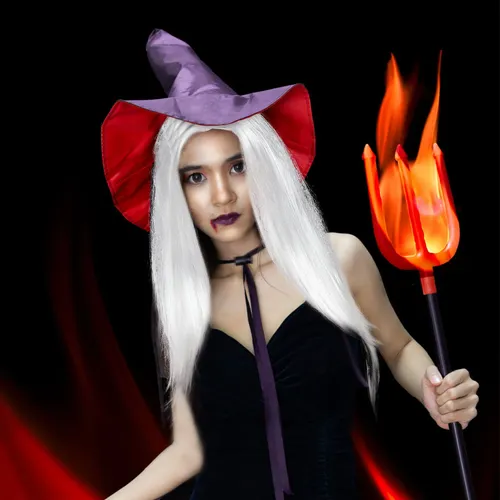Peluca Larga Fantasmal Para Disfraz Cosplay De Festival