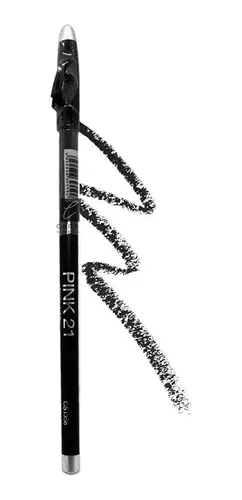 Lapiz Delineador Ojos Negro C/ Sacapuntas Set X 12 Pink 21