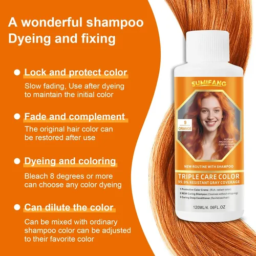 M Shampoo Tinte Para Cabello Sumifang 120ml Triple Cuidado D