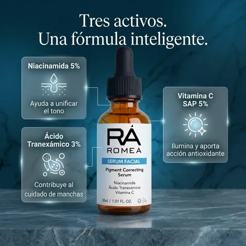 Serum Facial Romea Niacinamida 5% Manchas Poros 30ml 3×2