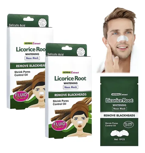 Bandas Nasales Bamboo Regaliz Remueve Puntos Negros X10