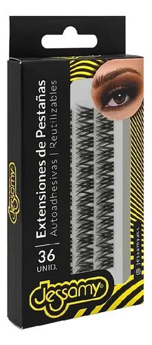 Extensiones De Pestañas Postizas Autoadhesivas En Ramillete Color Negro Tipo De Curvatura P166