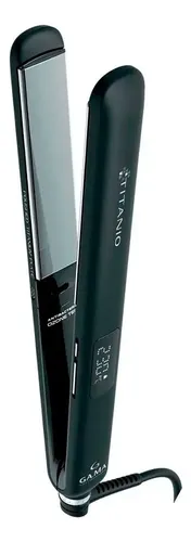 Planchita De Pelo Ga.ma Led 4d Titanio Color Negro