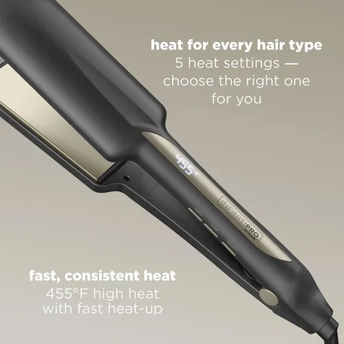Plancha De Pelo Conair, 5 Cm, 5 Ajustes De Calor, Color Gris