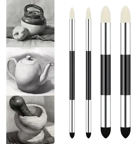 4 Bolígrafos De Esponja Para Mezclar Herramientas De Arte Pa