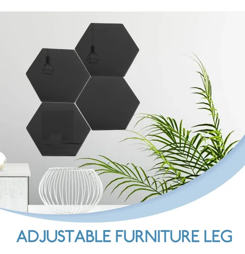 12 Piezas De Espejo De Pared Acrílico En Forma Hexagonal