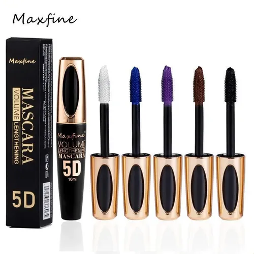 Set De Rímel Makeup Maxfine 5d Impermeable, Resistente Al Su