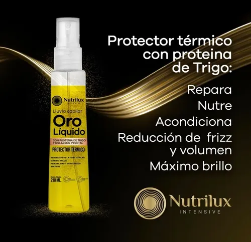 Oro Líquido 200ml Protector Térmico Luxurt Pre Plancha