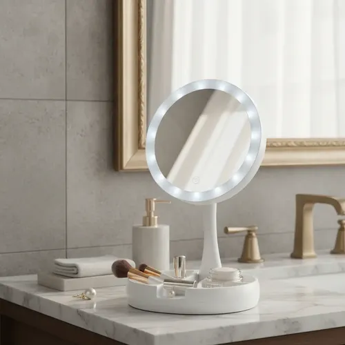 Espejo Con Luz Led Plegable