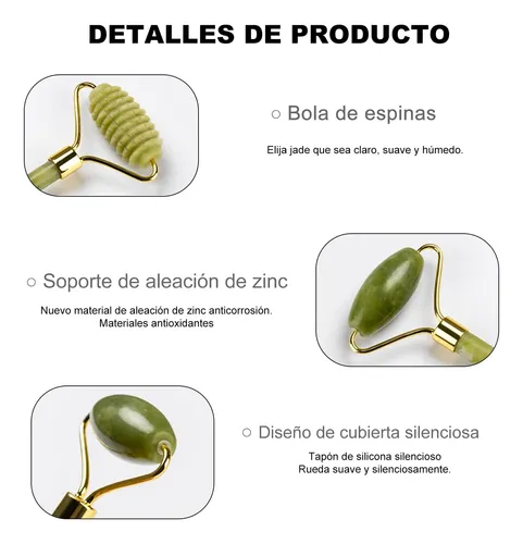 Masajeador Jade, Rodillo De Jade Natural Y Juego De Raspado