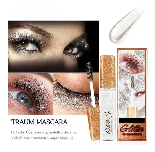 Máscara Waterproof Con Glitter Brillante Modelo 006