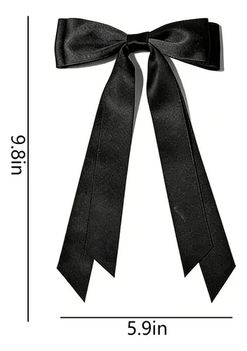 Elegante Conjunto De Lazo De Satén Para El Pelo Con Borlas