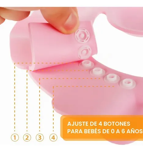 2 De Gorro De Ducha Para Bebé,con Protección Para Los Oídos