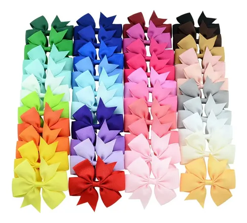 40 Lazos Para El Pelo De 3 Pulgadas Para Niñas, Cinta De &&%
