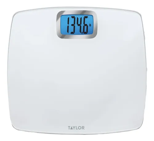 Báscula Digital Taylor De Vidrio Blanco Con Capacidad Para 4
