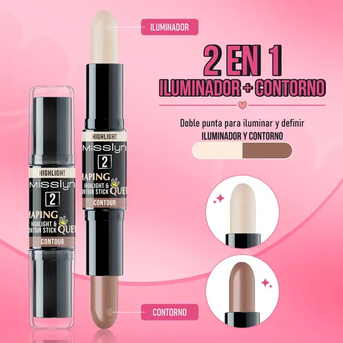 Highlight Contour Stick Cremoso Fácil De Difuminar Rostro 2 Light