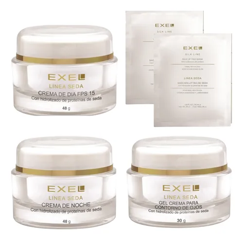 Rutina Skincare Piel Seca Antiage Firmeza Arrugas Seda Exel