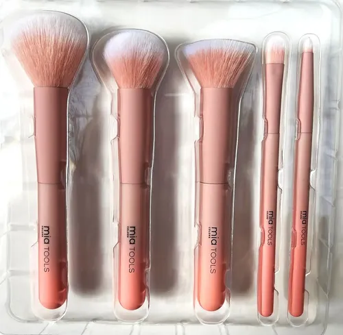 Set de Brochas de Maquillaje Mia Colors Tools con 5 Piezas Sintéticas