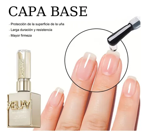 Set Base Coat Y Top Coat En Gel For Uñas Transparent Zjy