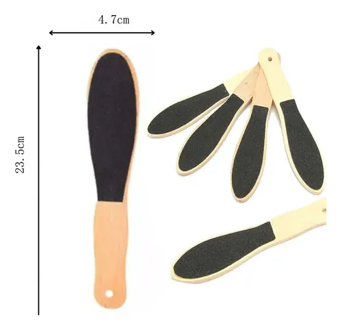 12 Limas De Madera Doble Cara Para Pedicura