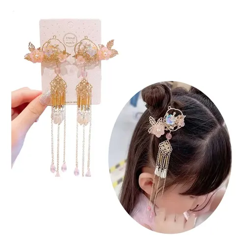 Pinza De Pelo Con Borlas Para Niños, Disfraz Chino De &ai