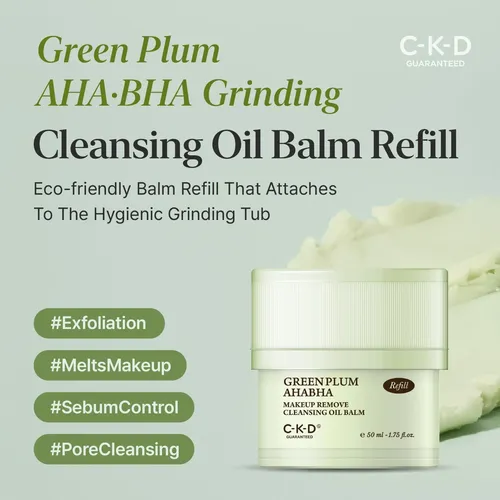 Bálsamo Limpiador Ckd Green Plum Aha Bha, 50 Ml, Recambio