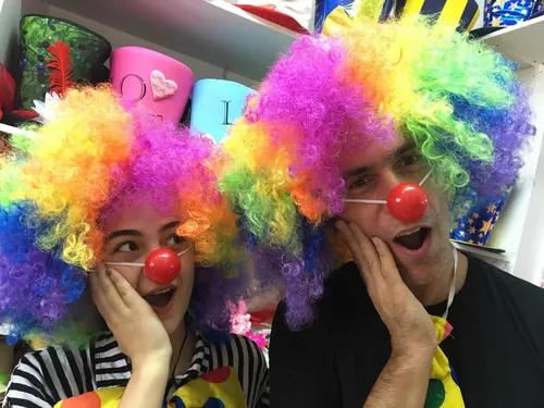 Peluca Payaso Súper Afro Gigante Multicolor Pelucas Grandes