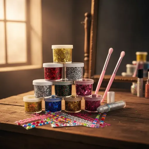 Party Box Bar Kit Glitter Gel Strass Autoadhesivo