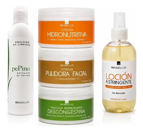 Combo Biobellus Emulsión + Crema + Pulidora+ Mascara+ Loción