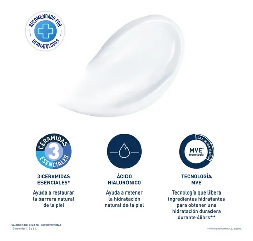 Crema Hidratante Cerave para piel seca a muy seca 454g