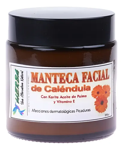 Manteca Facial De Caléndula 100gr. Pote De Vidrio