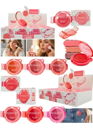 Blush Rubor Crema Llavero + Clip Pink21 Lip & Cheek Multiuso