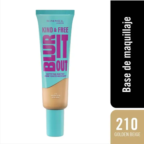 Base Rimmel Kind & Free Matte Blur It Out X 30 Ml Tono 210 Golden Beige