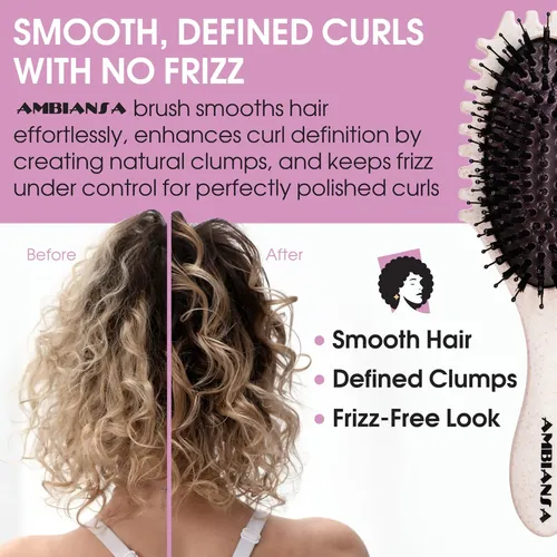 Cepillo Para El Cabello Ambiansa Con Cerdas Veganas De Jabal