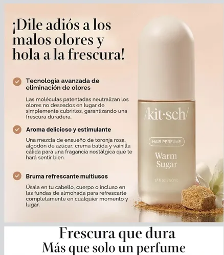 Kitsch Perfume Warm Sugar Para Cabello 50ml Adios Olores