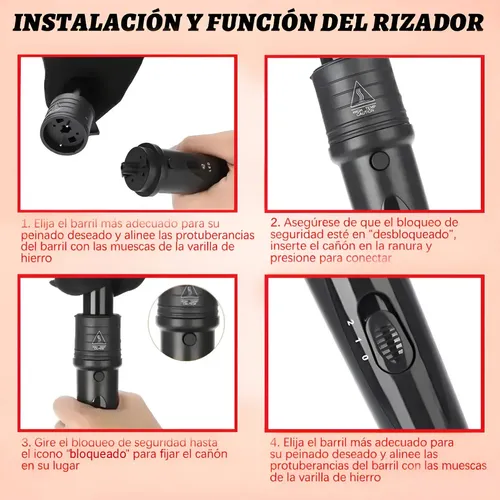 Mubooter® Cabello 4 En 1 Ferro Tenazas Planchacal