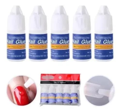 Pegamento para Uñas FUT X5 Nail Glue Secado Rápido 5s 3mL Pack 5