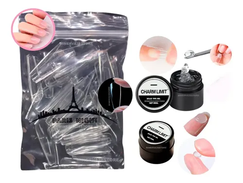 Kit Tips Soft Gel Paris Night X50 / Gel Solido Charm Limit