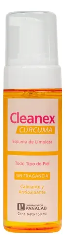 Limpiador Cleanex Cúrcuma X150ml. Todo Tipo De Piel Día/noche