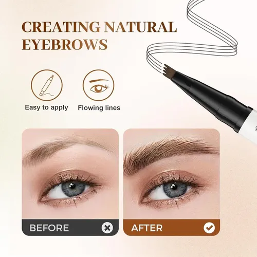Lápiz De Cejas Microblading 2 En 1 Marrón Oscuro