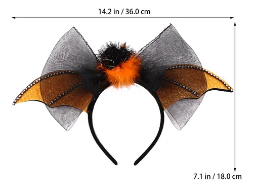 Diadema De Murciélago Halloween 3pcs Accesorio Creativo