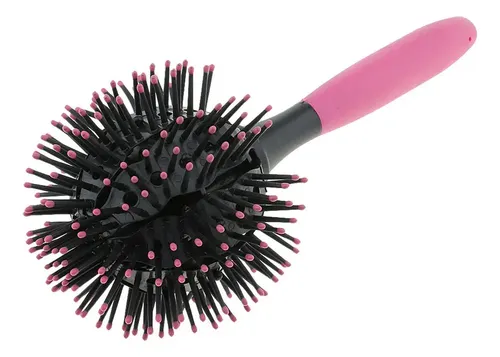 Hl Cepillo Redondo 360° Para Cabello Rizado, Desenreda Huol