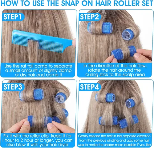 Set De 18 Rulos Pequeños Autogripantes Para El Cabello