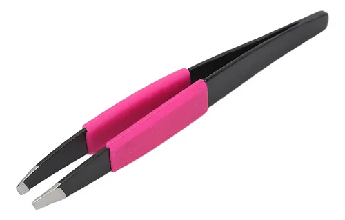 Pinza De Cejas Negra De Acero Inoxidable Portátil Profesiona