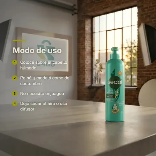 Sedal Rizos Definidos Crema Para Peinar Oleo De Coco 300ml