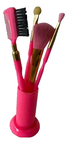 Set Brocha Pincel Maquillaje Cepillo Cejas