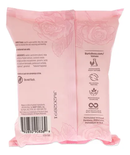 Toallitas Desmaquillantes Burts Bees Micellar Rose Water 30