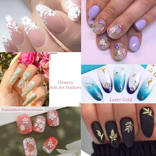 Zoance 102 Hojas Nail Art Stickers & Storage Book,5200 Pieza